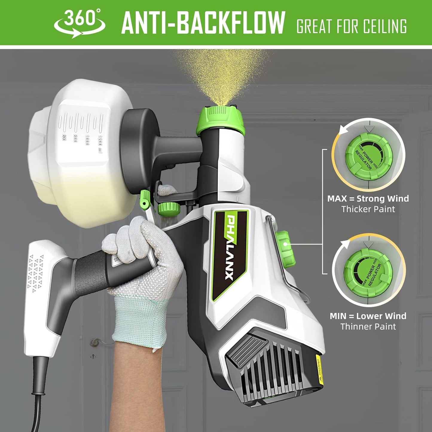Phalanx Handheld Paint sprayer HVLP Electric Spray