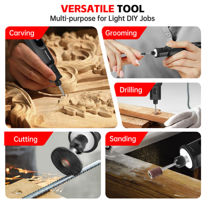 Phalanx Rotary Tool - 3.7V Cordless Rotary Tool Kit LED Ring Work Light（Designed for pets）
