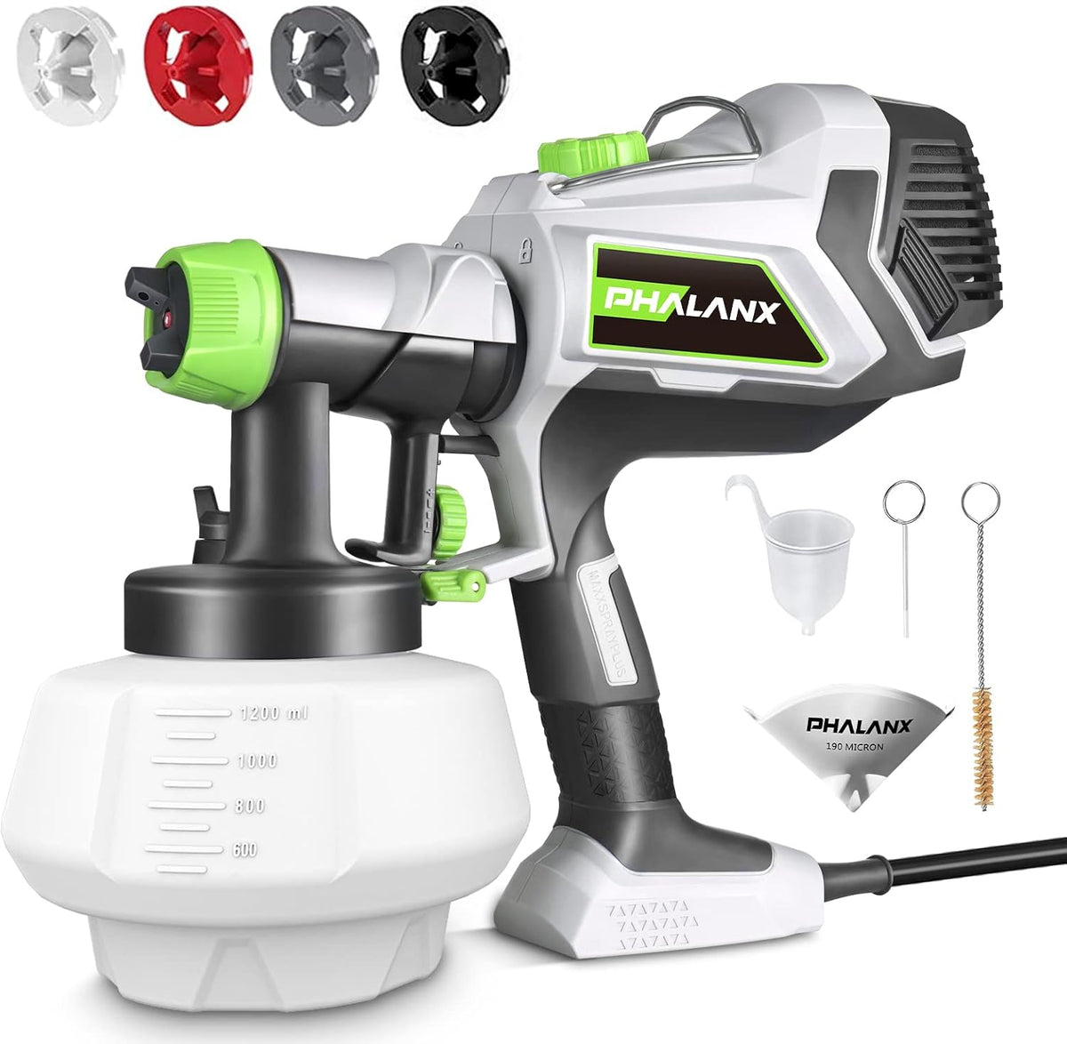 Huepar Tools Paint Sprayer, 800W HVLP Electric Spray Gun with 43 Fl Oz Container Huepar Tools Paint Sprayer, 800W HVLP Electric Spray Gun with 43 Fl Oz Container
