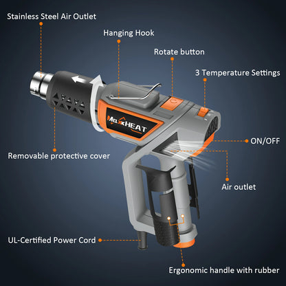 Phalanx Fast Heat Hot Air Gun Plus