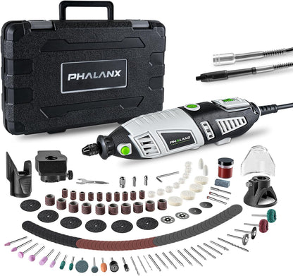 Phalanx 180W Rotary Tool Kit (Deluxe Set) 6 Variable Speed with Flex Shaft