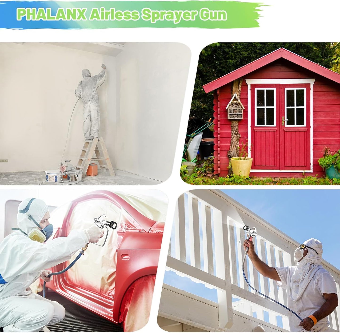 Airless Paint Sprayer Gun with Nozzle Tips Set